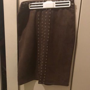 Dark brown essentials sioni skirt